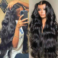 Raw Brazilian Dinner Double Pull Body Wave Black Women's Human Hair Per Dial HD Lace Front No Gel Wigs Wholesale Price
